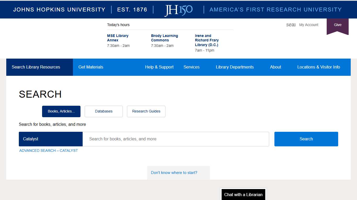 The Sheridan Libraries - Sheridan Libraries